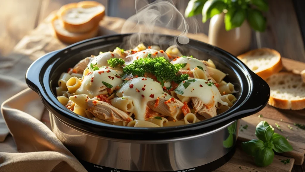 slow cooker chicken pasta