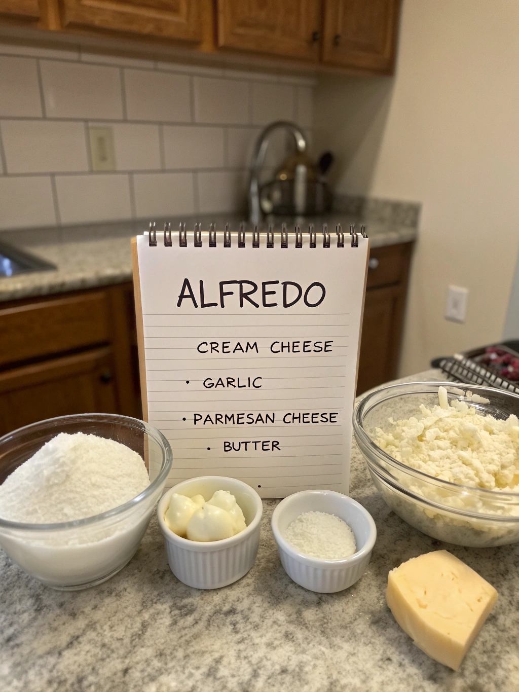 Alfredo Recipe with Cream Cheese Ingredients