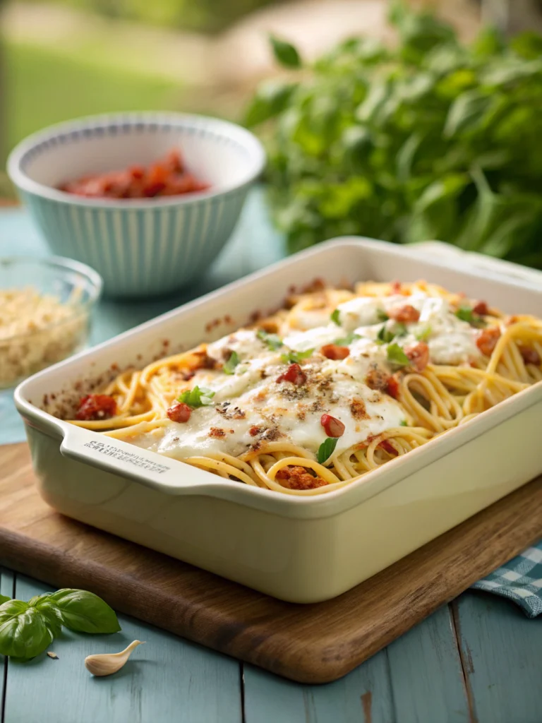baked spaghetti recipe with cream cheese